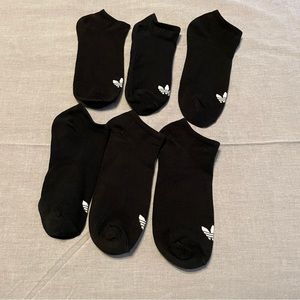 adidas Originals 3 Pack Sneaker Socks In Black Men L